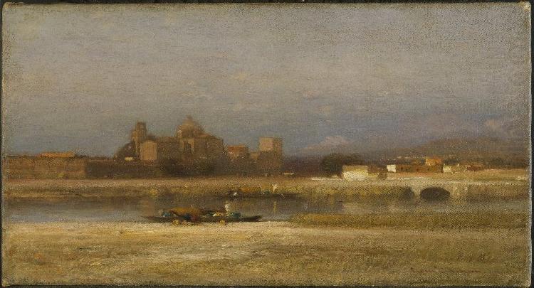 On the Viga Outskirts of the City of Mexico, Samuel Colman
